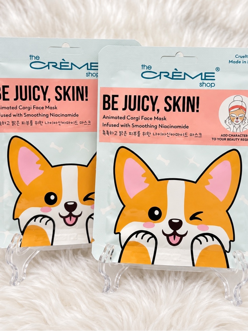 The Crème Shop Be Juicy, Skin! Corgi Face Mask